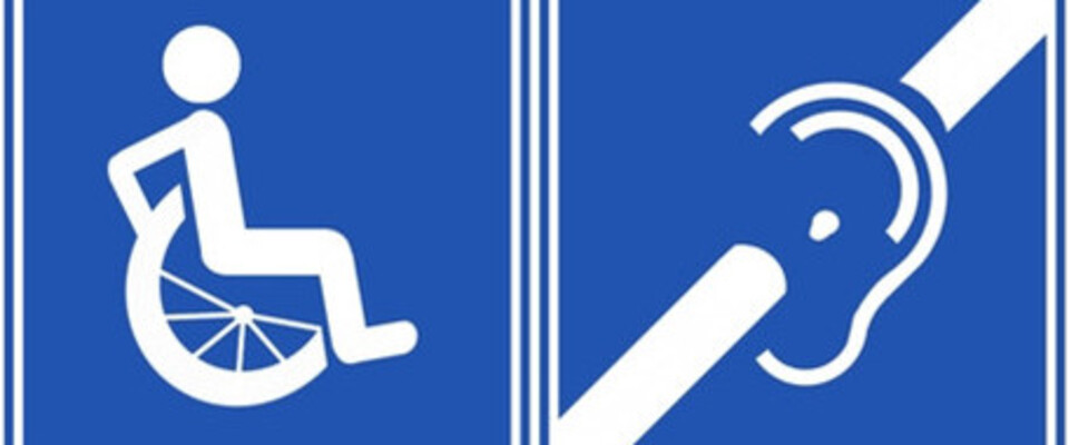Hinweisschild Geh- und Hörbeeinträchtigte